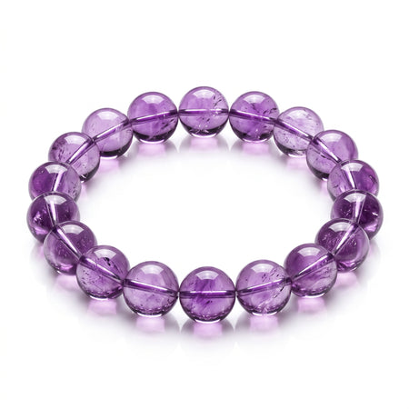 Serene Dusk Amethyst Beaded Bracelet for Anxiety & Sleep | Genuine Purple Crystal